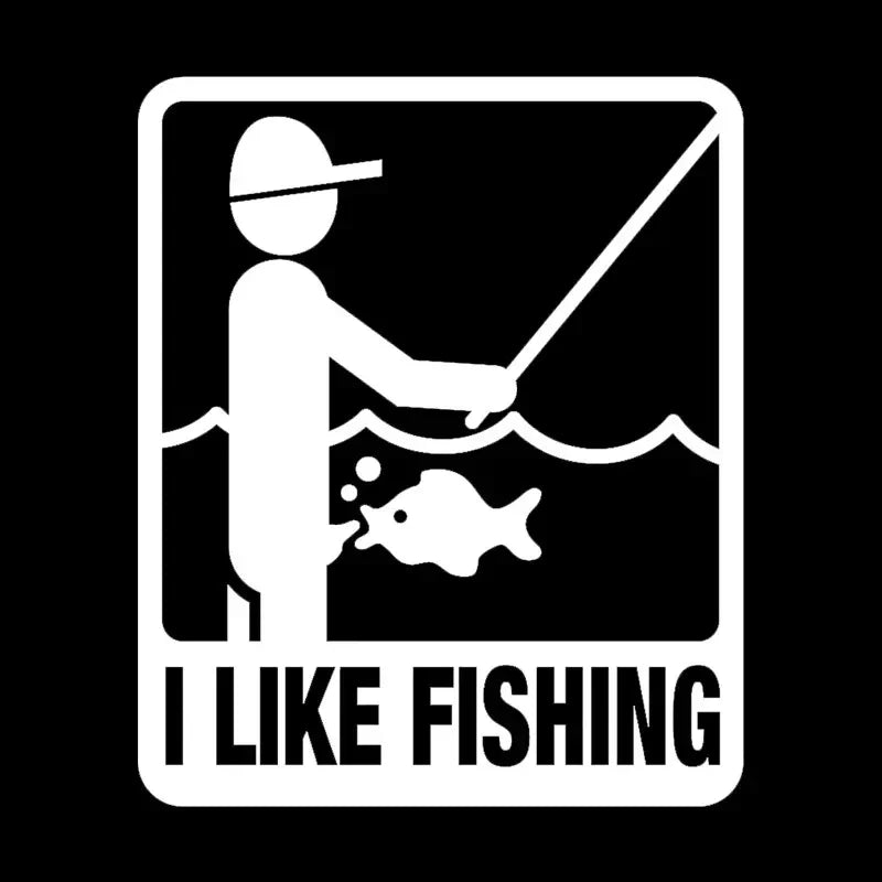 Funny I Like Fishing Personalized Sticker Pvc Bumper Window