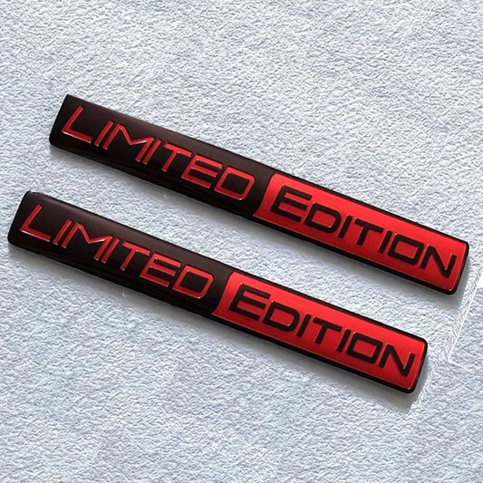 For Rear Trunk Side Fender 2PCS Limited Edition Emblem 3D Metal