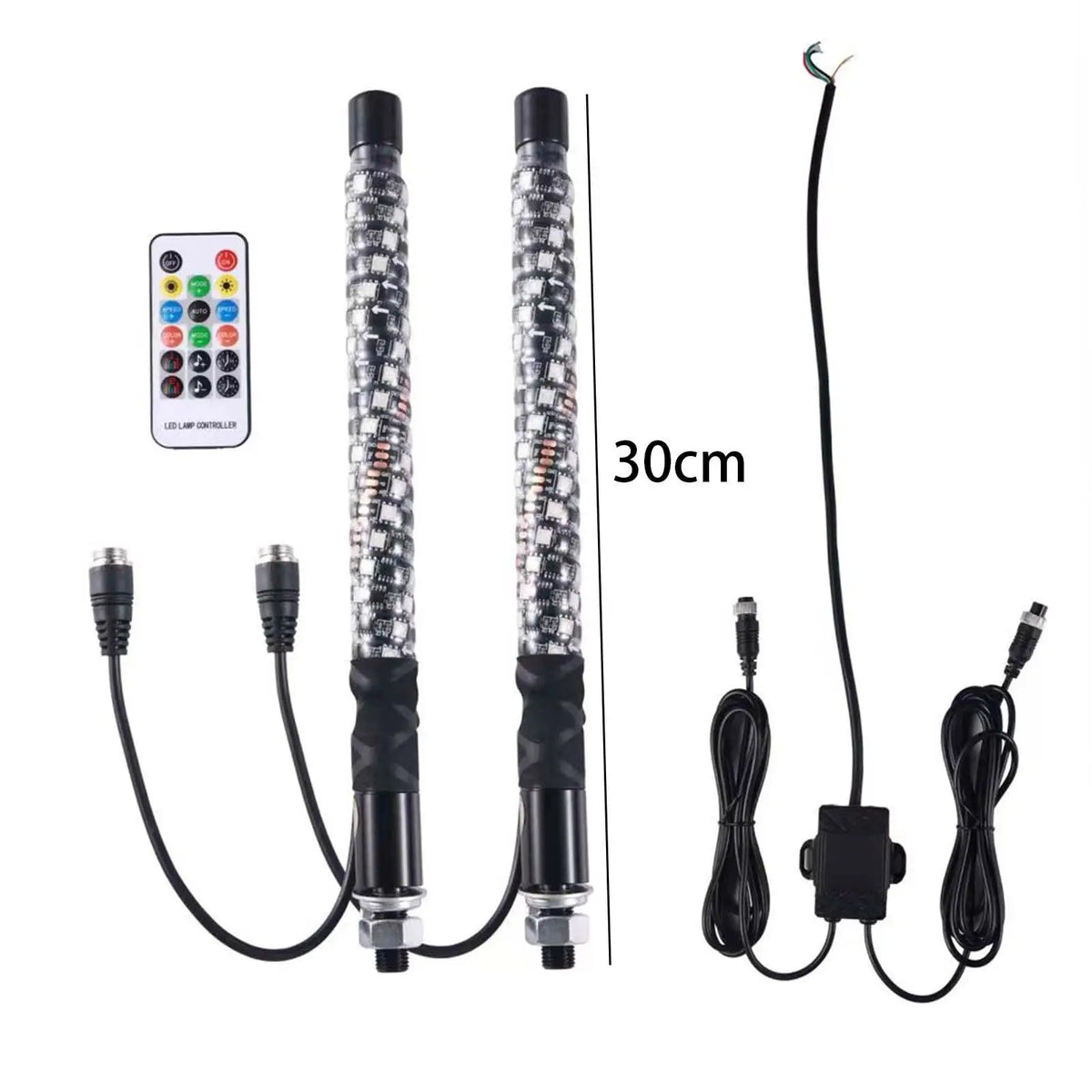 For Offroad ATV Utv Lighting Multicolor Brake Spiral Remote
