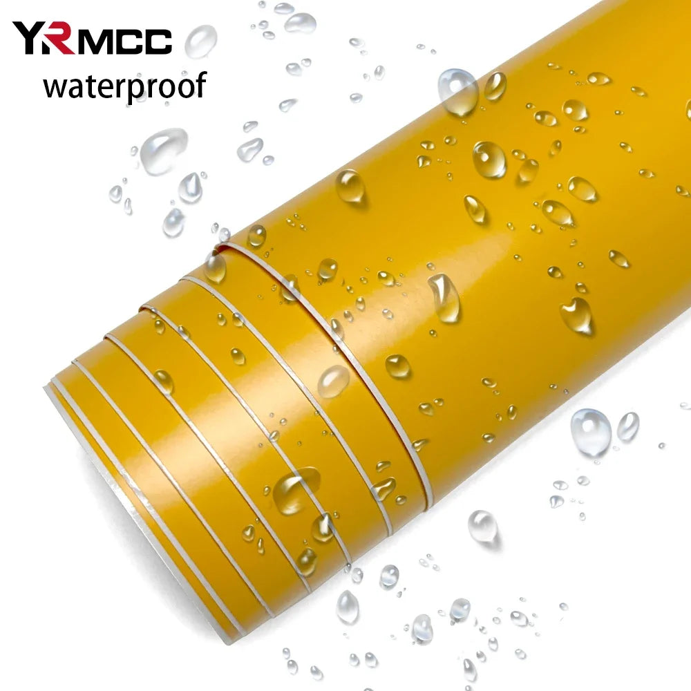 Vinyl Wrap Film Stickers Yellow Matte Body Scratch Resistant