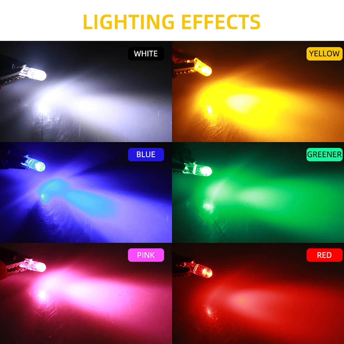 20PCS T5 Bulb W3W w1.2w Interior Dashboard Warning Indicator