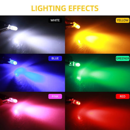 20PCS T5 Bulb W3W w1.2w Interior Dashboard Warning Indicator