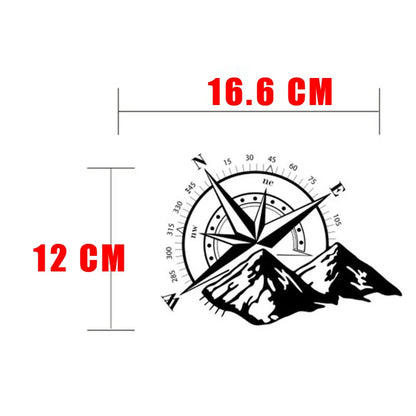 Mountain Compass Fashion Laser Colorful Decal Body Sticker Rear