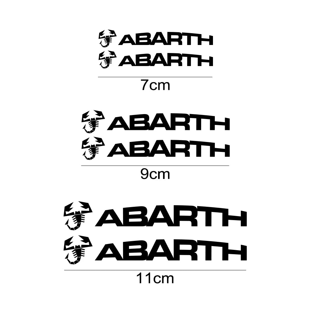 For Fiat 500 Abarth Punto Panda 6PCS Brake Caliper Badge Sticker
