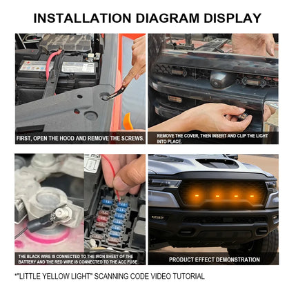 For Isuzu D-MAX LED Front Grille Lighting Daytime Running Grid