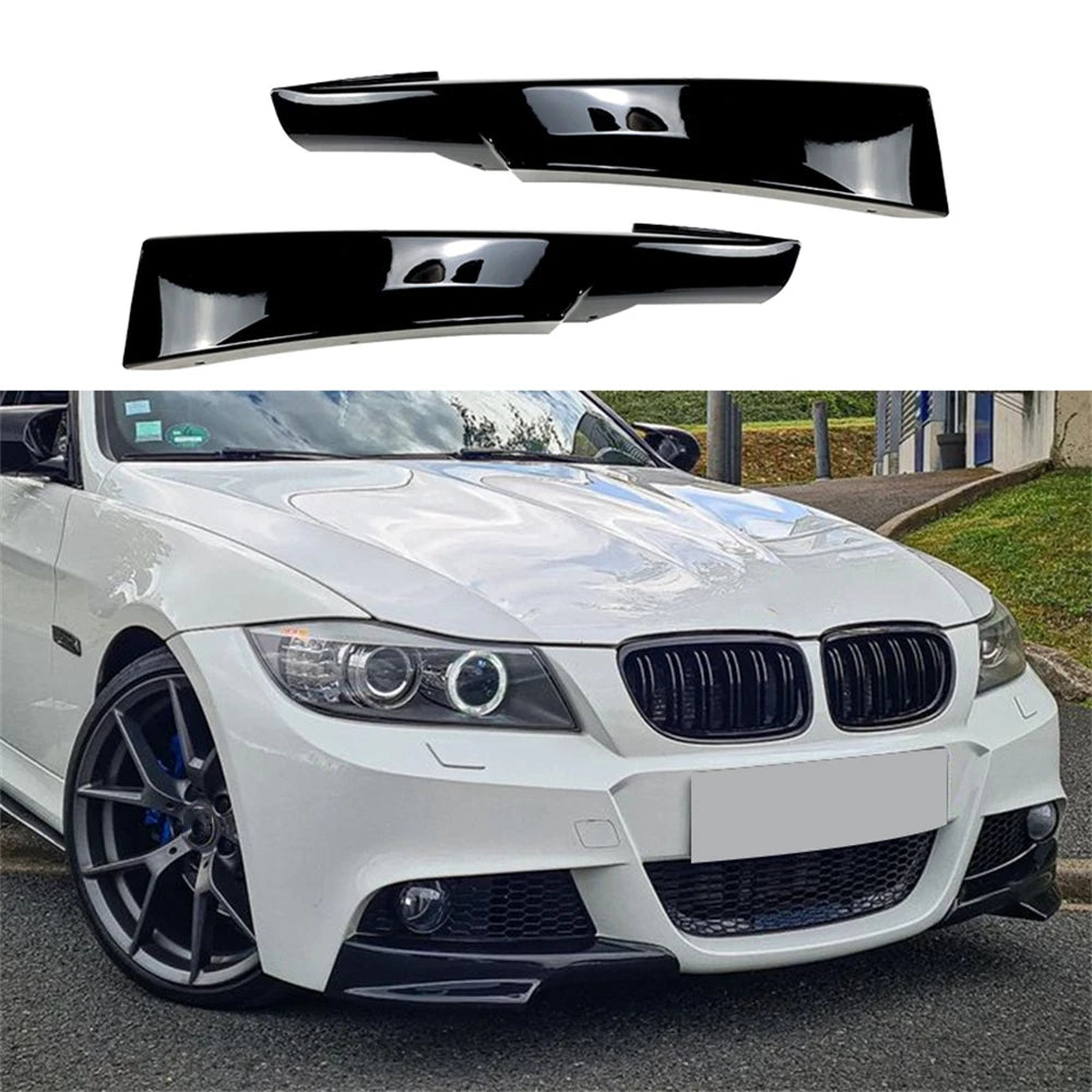 For BMW 3 Series E90 E91 1pair Front Bumper Splitters Lip Lci M