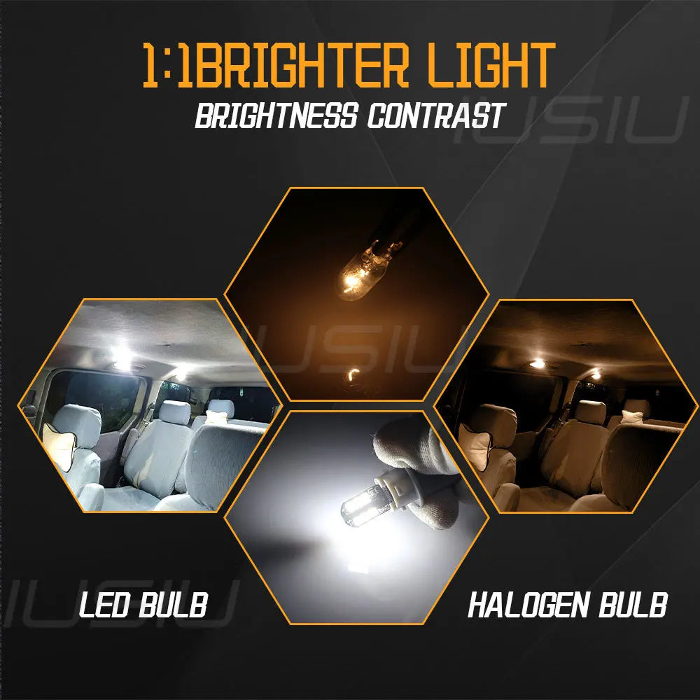 Iusiu 2PCS Canbus T10 W5W Super Bright 194 Bulb