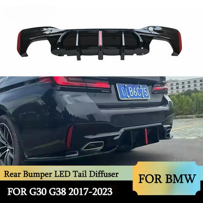 For BMW G30 G38 2017-2023 Big Rear Bumper Tail Diffuser Lip