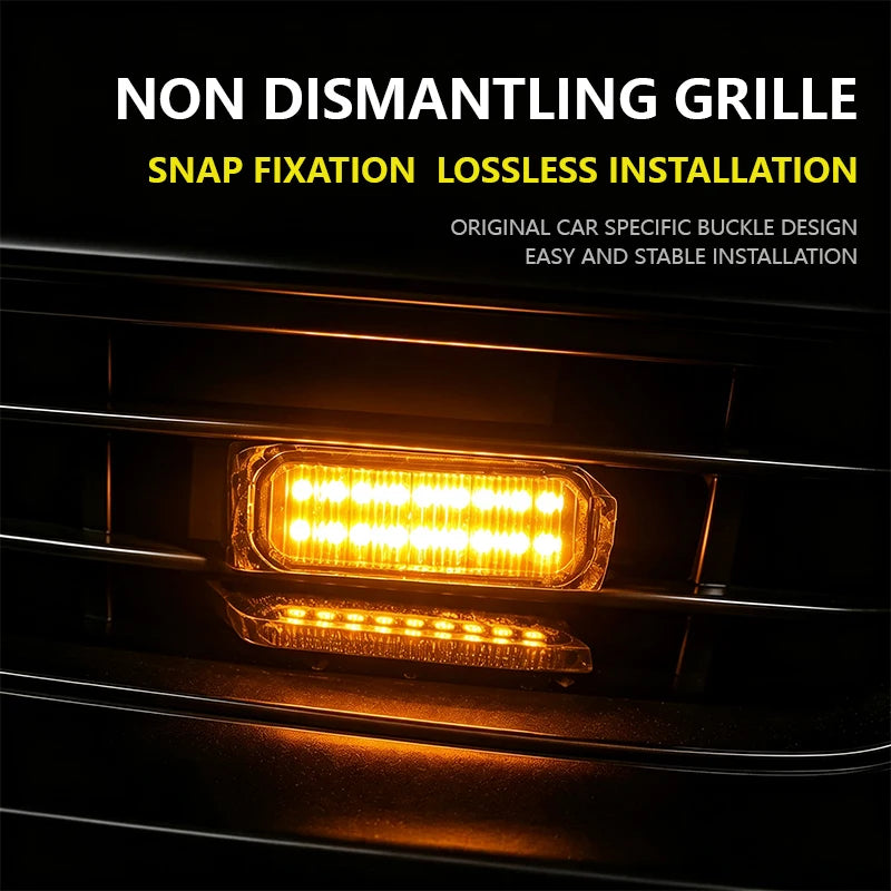 For BYD Shark 18 LED Front Grille Daytime Running Signal Lamps