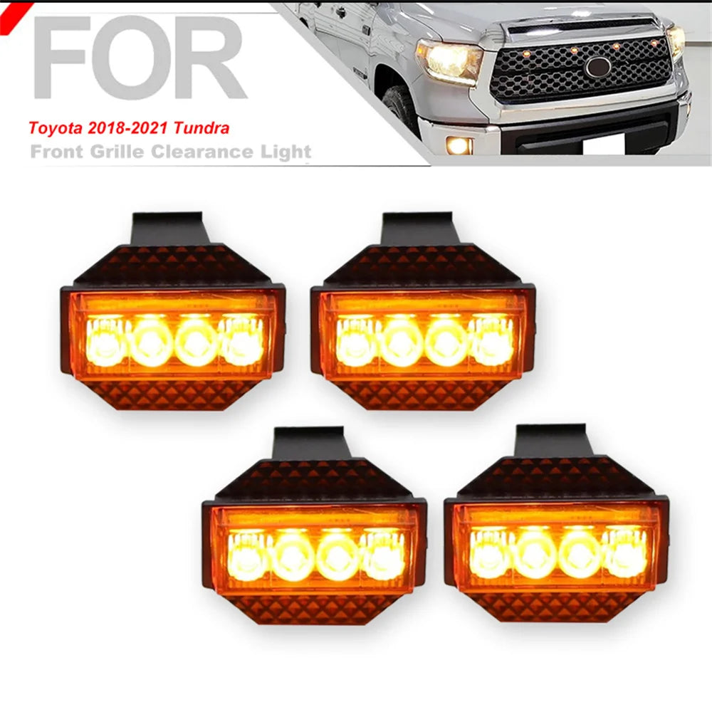 For Toyota Tundra 2018-2021 Non-TRD Drl Front Grille Marker W
