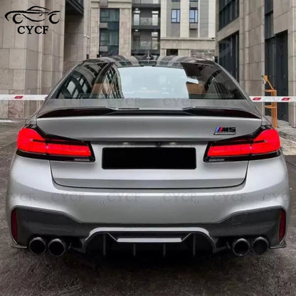 For BMW 5 Series M5 F90 G30 G38 Carbon Fiber Rear Bumper Lip