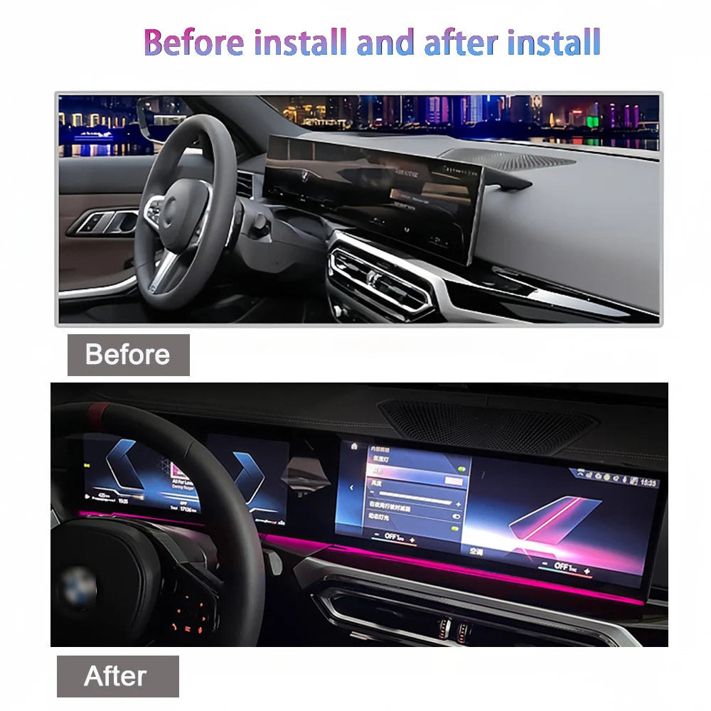 For BMW Curved Display X5 X6 Upgrade RGB Sync Ambient Lighting