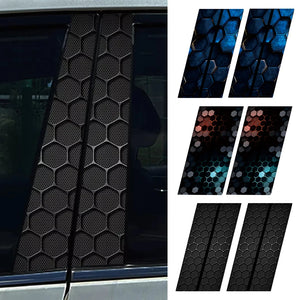 For Honeycomb Auto 2PCS B-Pillar Waterproof Decal Door Post