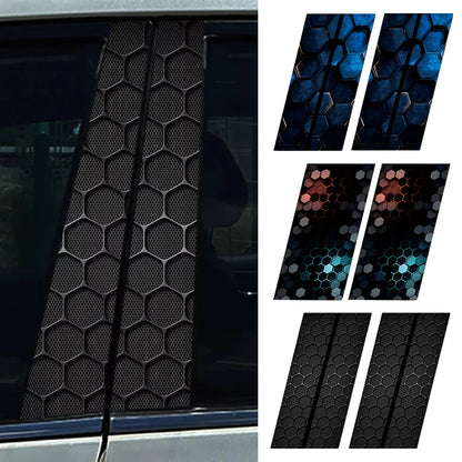 For Honeycomb Auto 2PCS B-Pillar Waterproof Decal Door Post