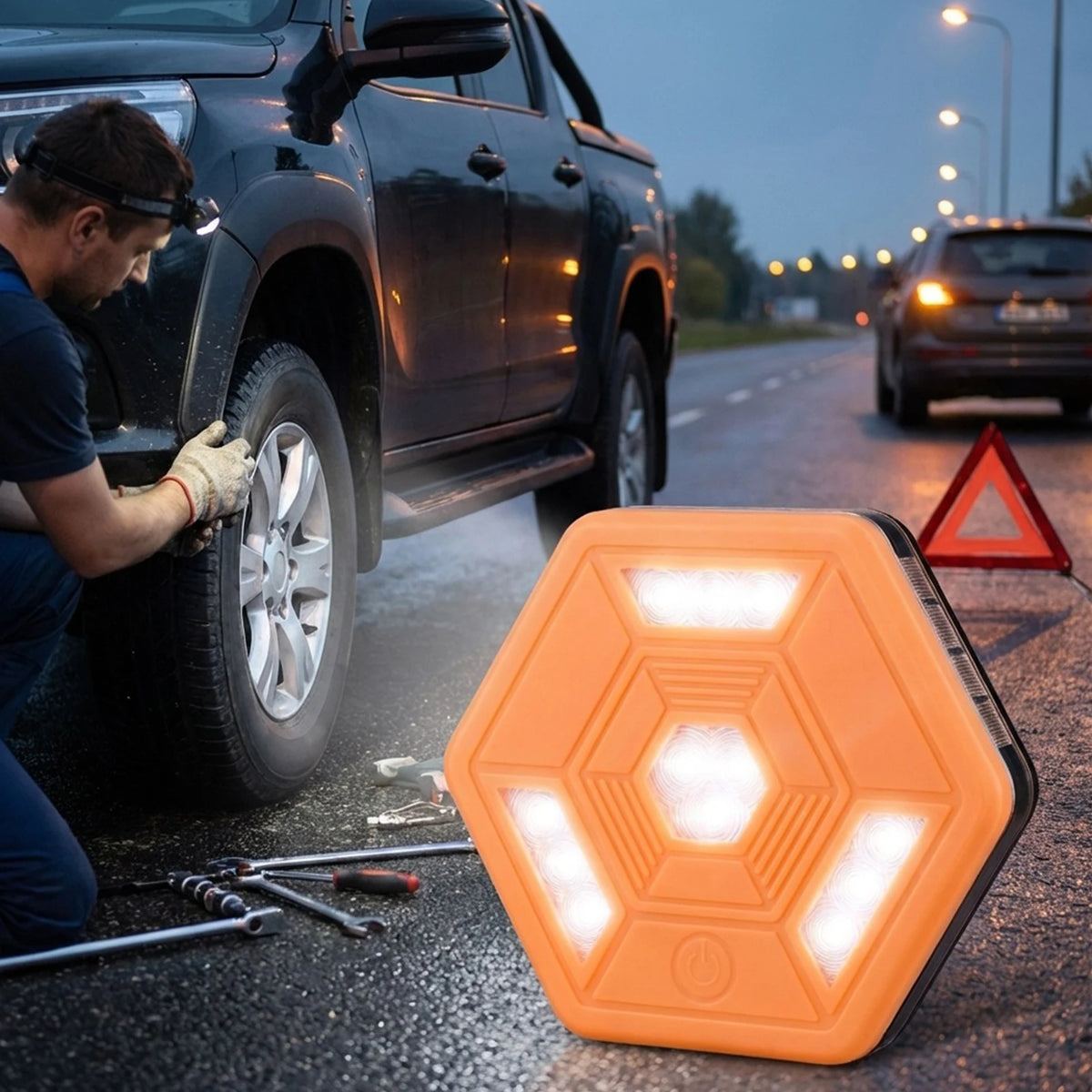 For Repair Lighting Orange Emergency Flashing IP67 Waterproof