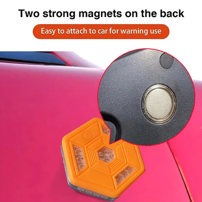Rotating Magnetic Warning Flashing Rechargeable Yellow White