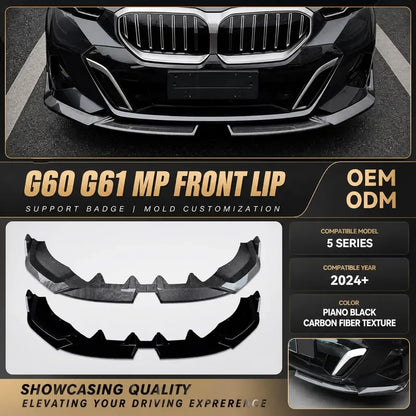 For BMW 5 Series G60 G61 I5 M Sport Front Lip Bumper Splitter