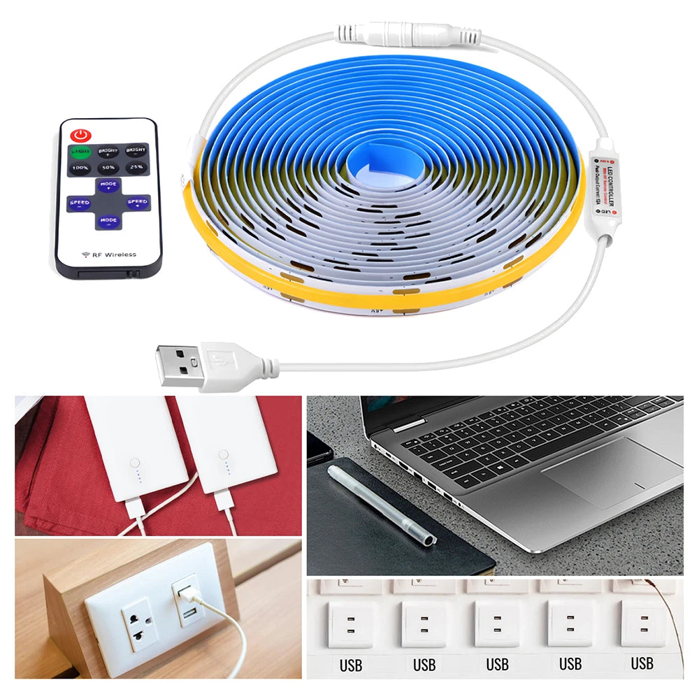 5V Dimmable Cob Remote Control Dimmer Kit Red Blue