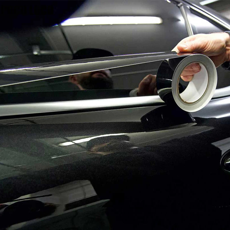 10CM Carbon Fiber Matte Glossy Black Vinyl Wrap Film