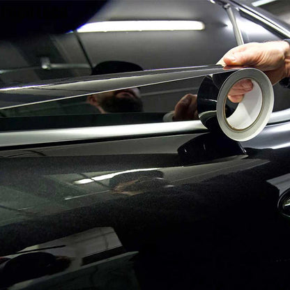 10CM Carbon Fiber Matte Glossy Black Vinyl Wrap Film
