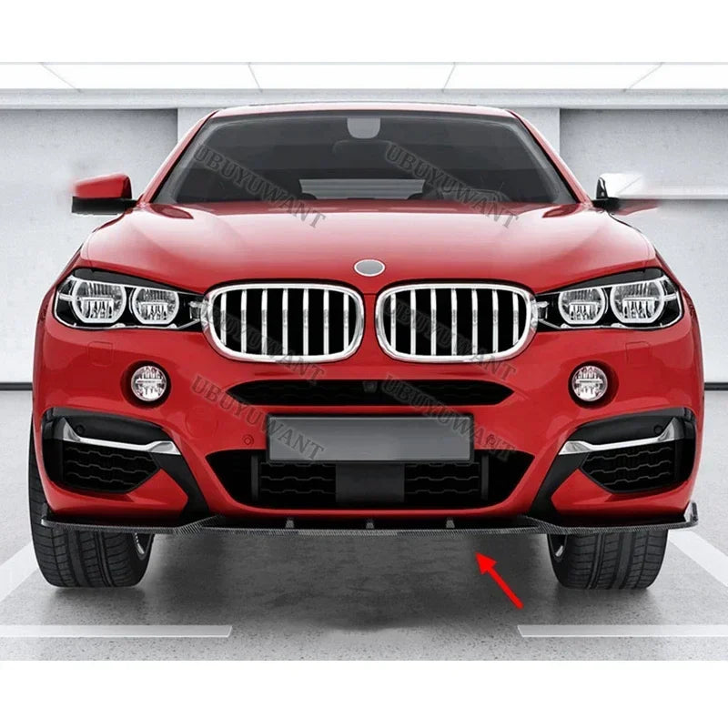 For BMW X6 F16 M Sport 2015-2019 Front Bumper Lip Custom Parts