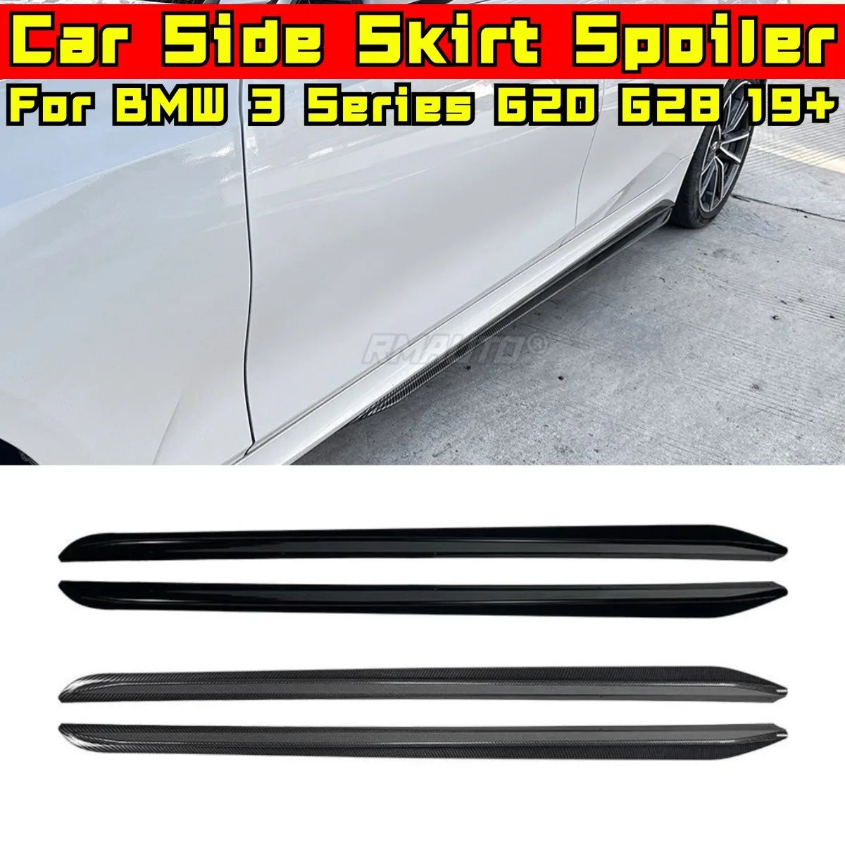 For BMW 3 Series G20 G28 Side Skirt Lip Spoiler Extension