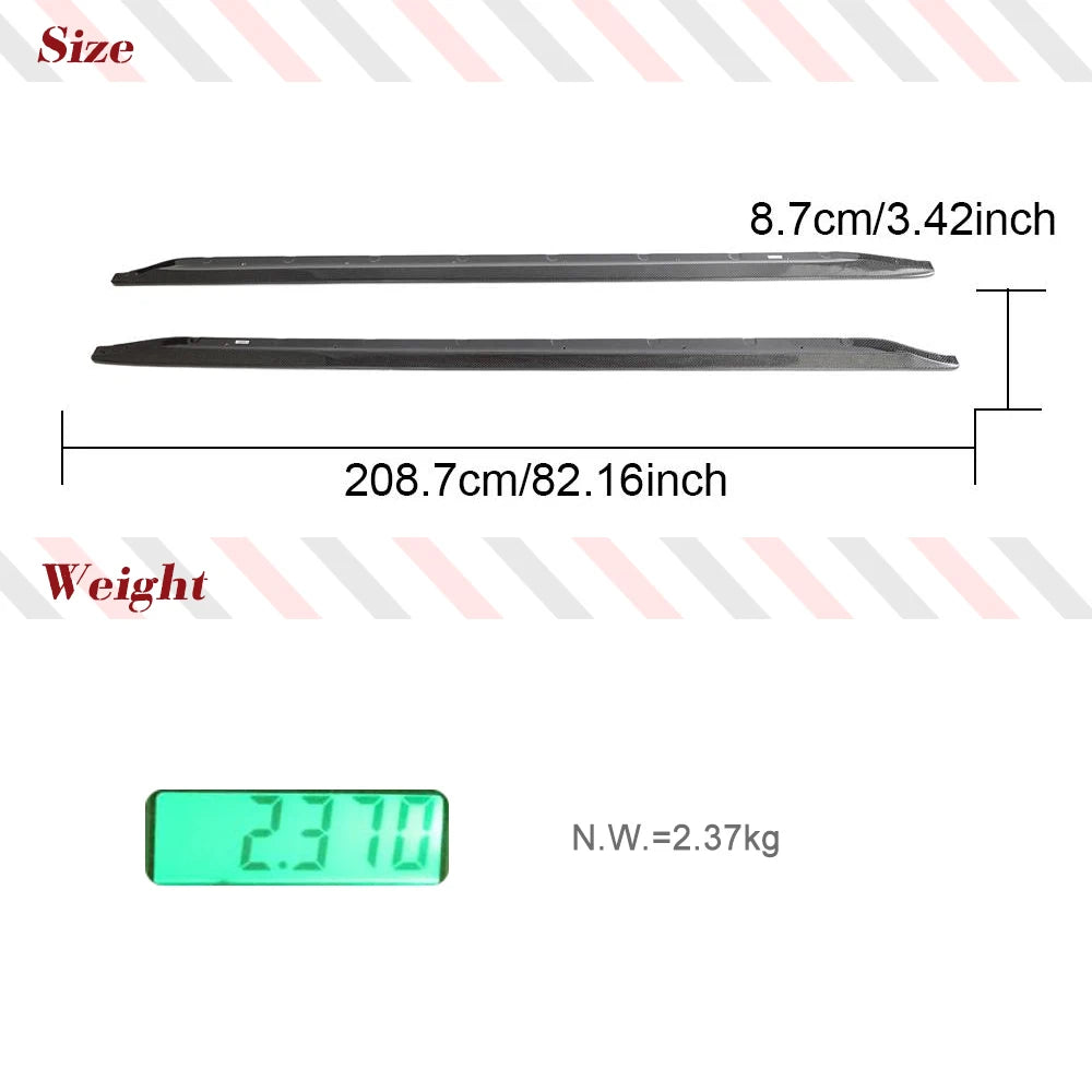 For BMW 3 Series G80 M3 Carbon Fiber Side Skirts Body Kits