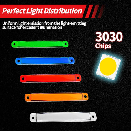 2PCS Truck Side Warning Muticolor Waterproof Width Trailer Bus