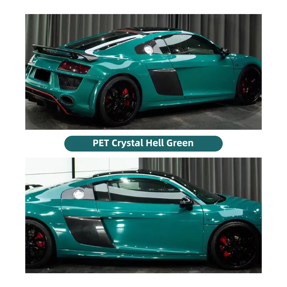 Super Bright Crystal Hell Green Full Wrap Vinyl Pvc