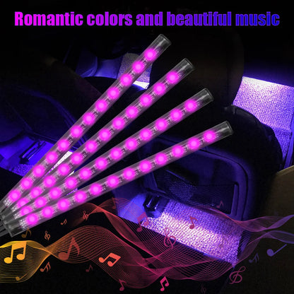 24 48 Strips Ambient Lamps Interior Foot RGB Illumination