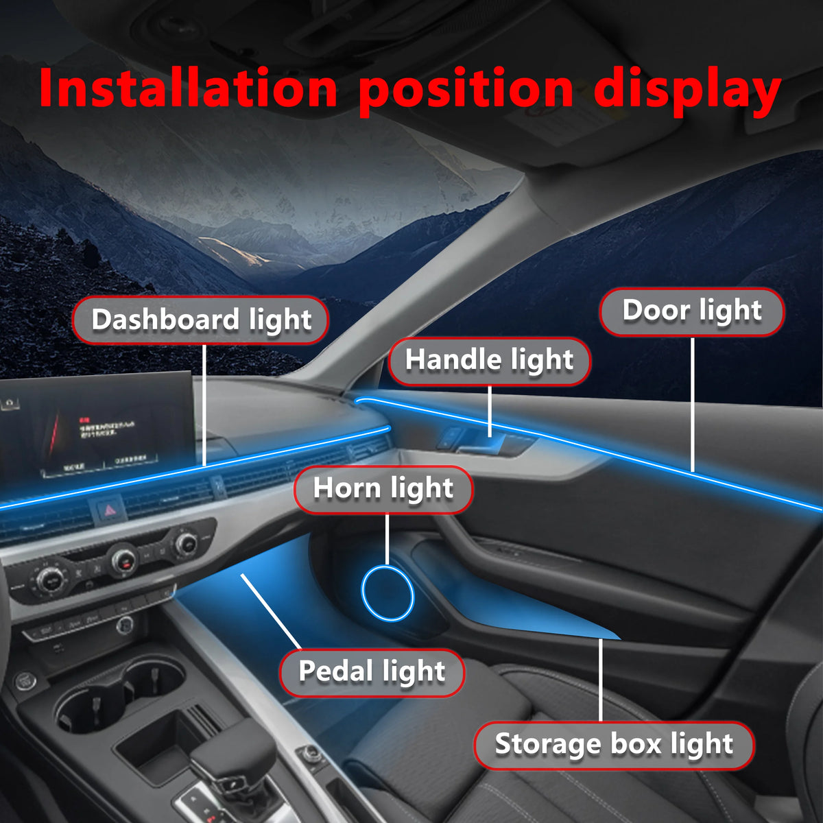 For Volvo S90 Luxury Hidden Mounting Acrylic Interior Ambient