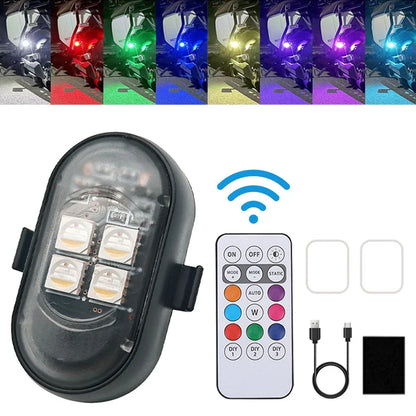 Wireless Motorcycle Strobe Warning Atmosphere Colors