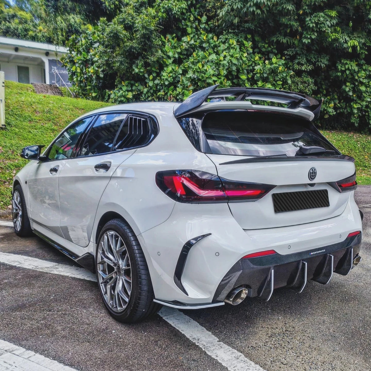 For BMW 1 Series F40 M-PACK Rear Bumper Diffuser Wind Knife Trim