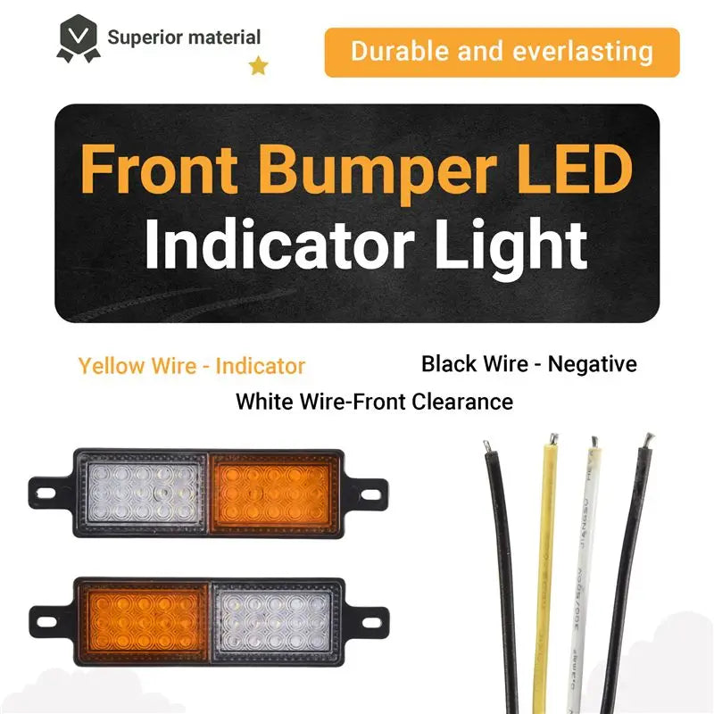 m63k-2pcs 12V Truck Bull Bar Bullbar Front Bumper Indicator