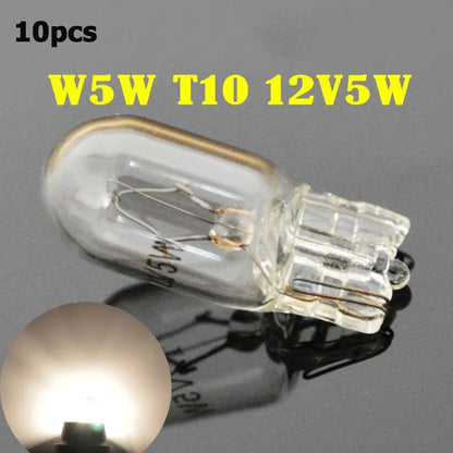10PCS Set Warm White 12V 5W T10 W5W 194