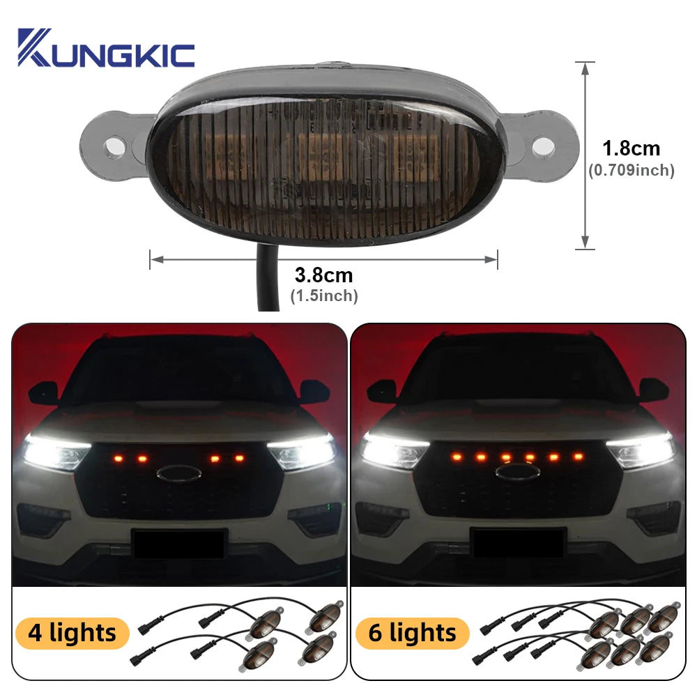 For Ford Explorer 2020 2021 2022 Front Grille Smoked Amber