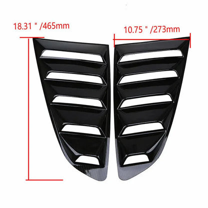 For Ford Mustang 2015-2020 Rear Louver Window Side Shutter Cover