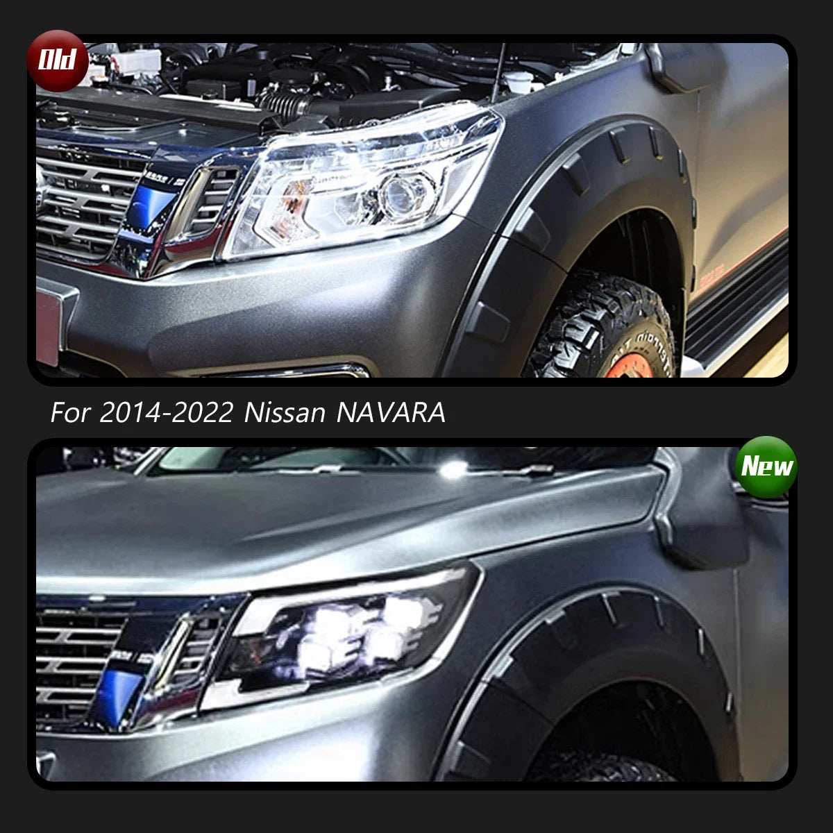 For Nissan Navara Headlight 2014-2022 Upgrade Typy Modified Drl