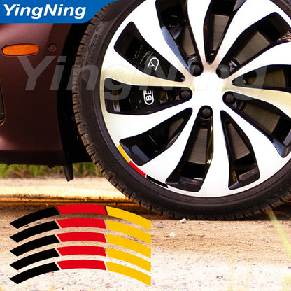 For VW Audi BMW Mercedes Porsche 5X Germany Flag Wheel Hub