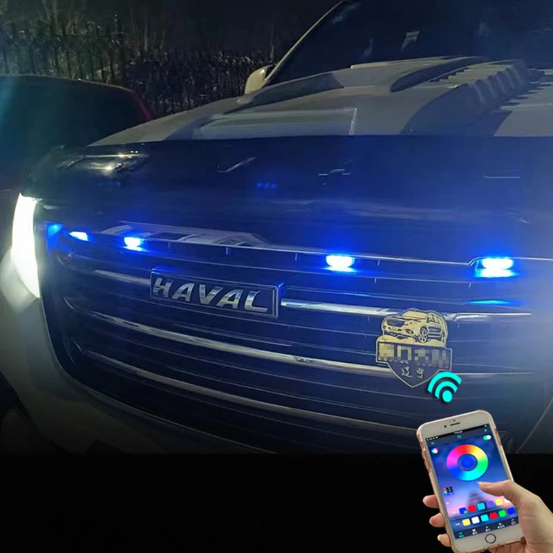 12V Emergency Flash APP Wireless Remote Control Yellow Grille