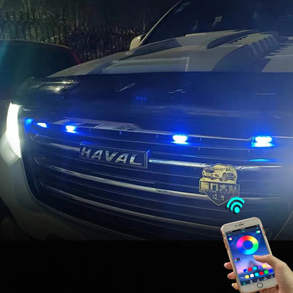 12V Emergency Flash APP Wireless Remote Control Yellow Grille