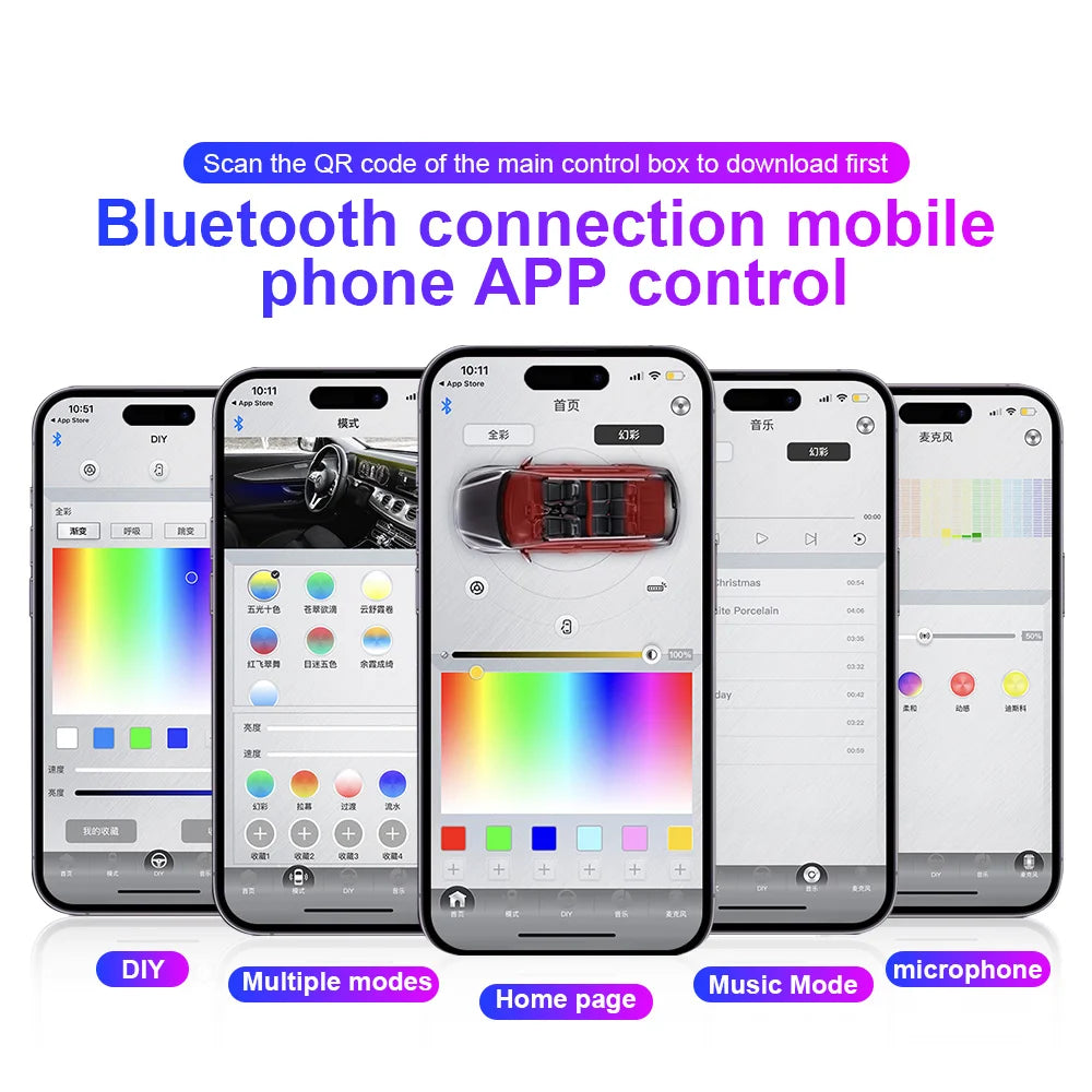 In Dual Zone Symphony Ambient Rainbow Neon RGB Acrylic
