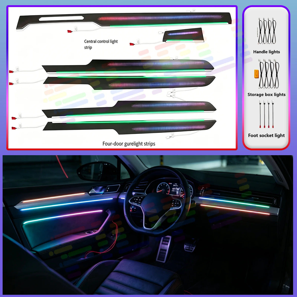 For Volkswagen Magotan B8 2017-2023 Years Dashboard Ambient