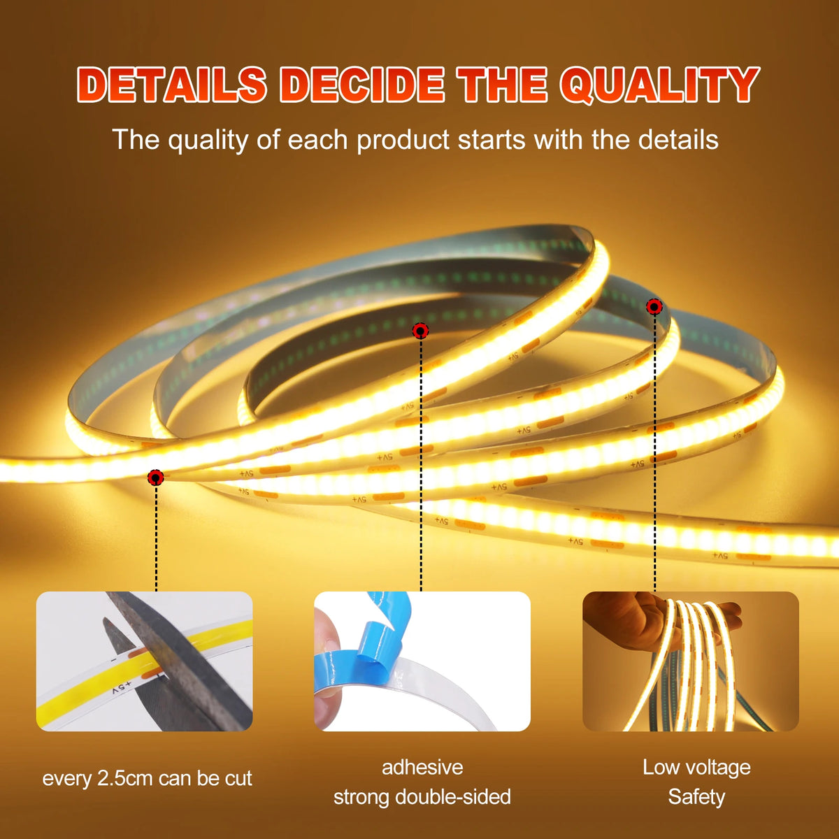Cob Strip Touch Dimmer Switch Flexible Diode Tape 5V