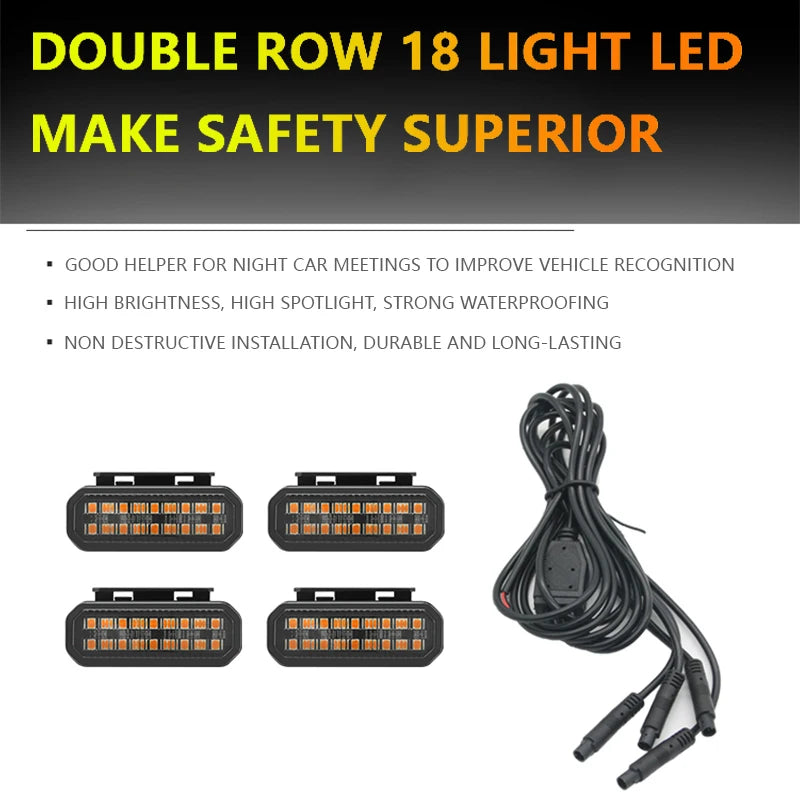 For Ford Ranger 18 LED Front Grille Daytime Running Wheel