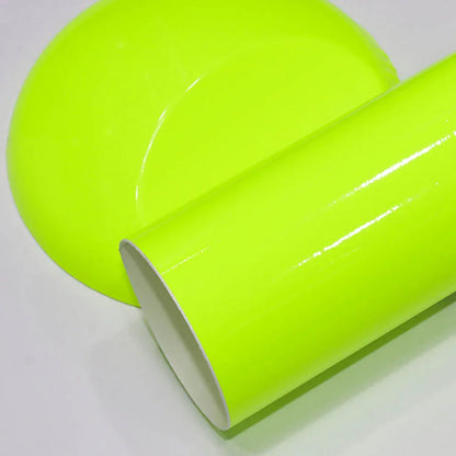 58x152cm Fluorescent Yellow Glossy Vinyl Wrap Film Sticker Air