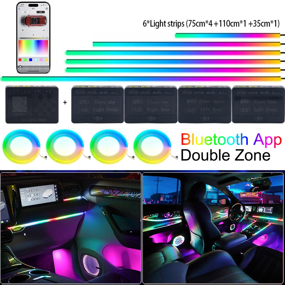 In Dual Zone Symphony Ambient Rainbow Neon RGB Acrylic