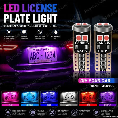 2PCS T10 W5W 168 3030 6SMD Super Bright Parking