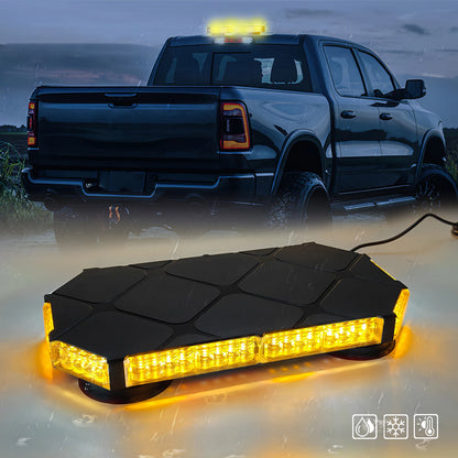 Universal Car Diamond Black Housing 56 LED Roof Strobe Warning Light Ceiling Mount Auto Parts With Remote Control