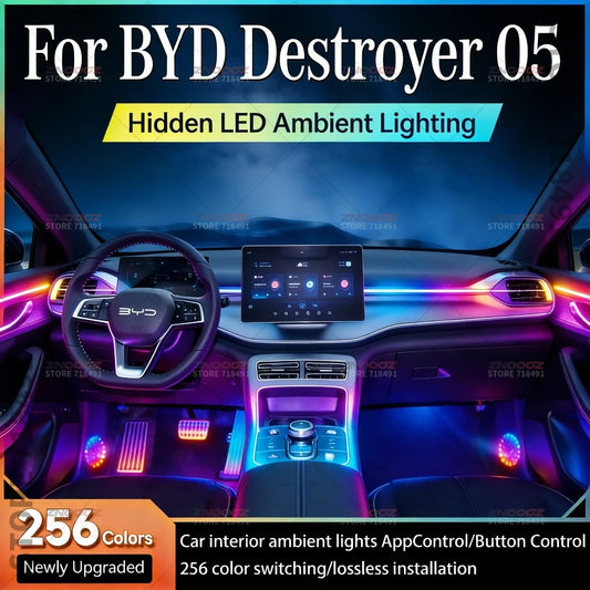For BYD Destroyer05 22IN1 RGB Interior Acrylic Ambient Hidden